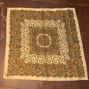 Women's Unbranded Beige & Brown Paisley Scarf One Size